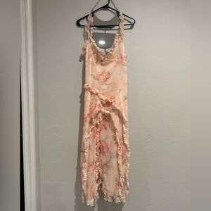 Ruffle maxi dress floral